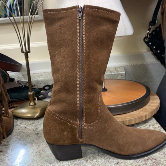 Durango vintage women’s size 7 medium suede leather fringe boots - Picture 9 of 11